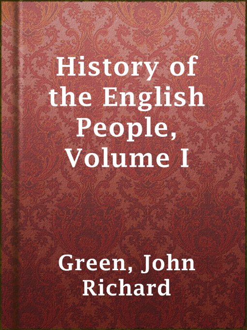 Cover image for History of the English People, Volume I